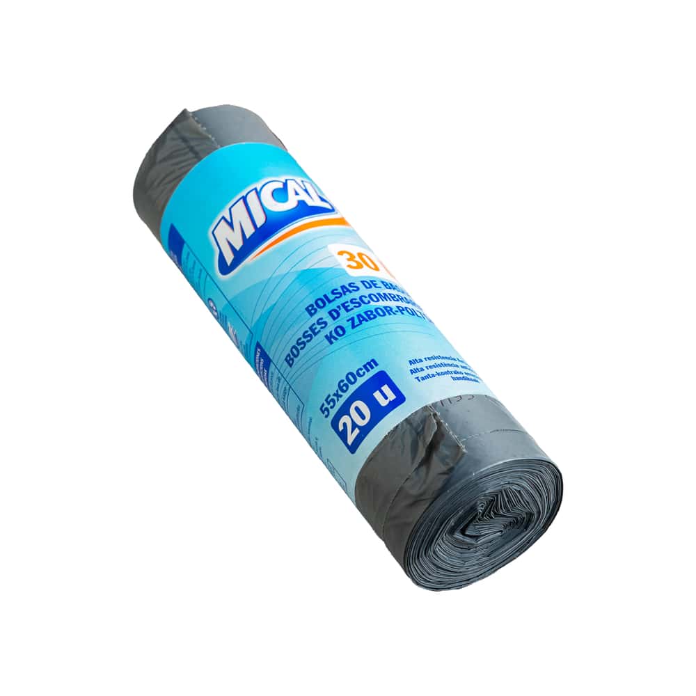Bolsa de basura negra de 30 L Mical (20 U) - Miniatura 1