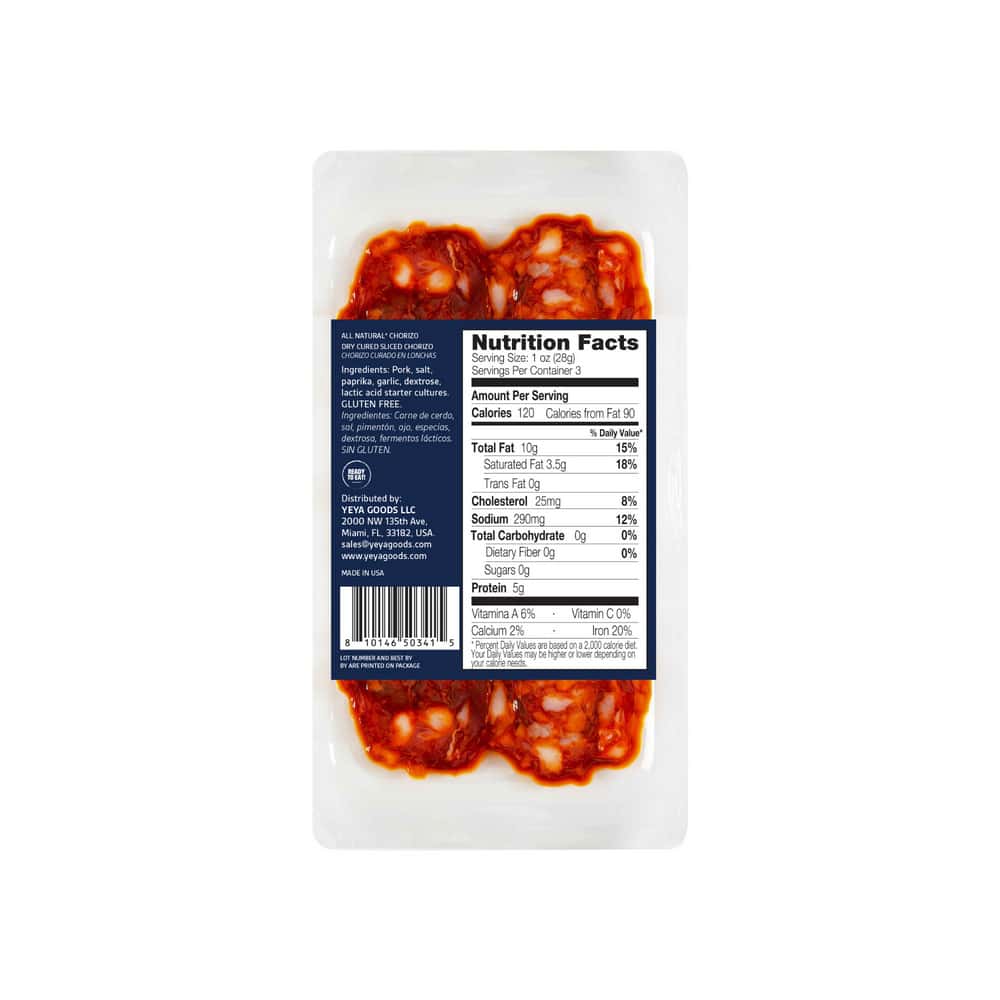 Chorizo Curado en lonchas + Jamón Serrano en lonchas YEYA (2 x 85 g / 3 oz) - Miniatura 3