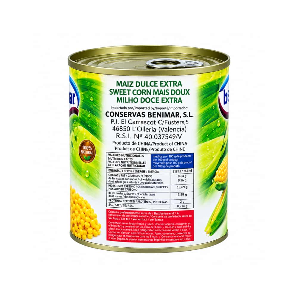 Maíz dulce extra Benimar (340 g / 11.9 oz) - Miniatura 3