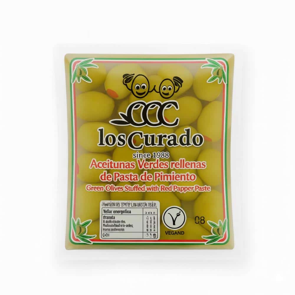 Aceitunas verdes rellenas de pasta de pimiento Los Curado (180 g / 6.35 oz) - Miniatura 9
