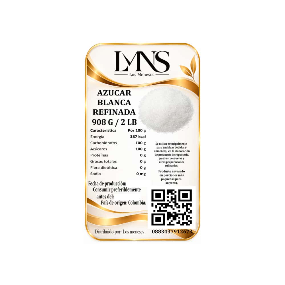 Azúcar blanca refinada Los Meneses (908 g / 2 lb) - Miniatura 2