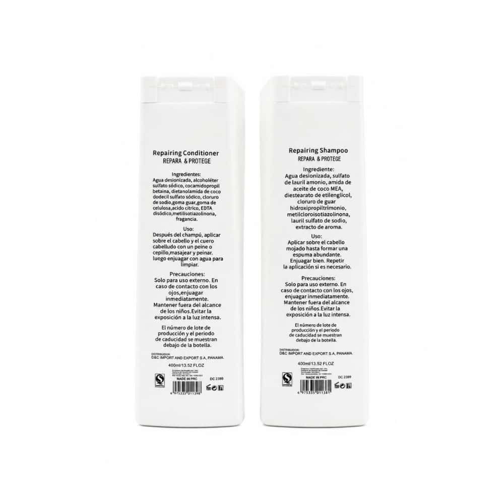 Juego reparador de champú y acondicionador menta fresca DCabello (400 ml) - Miniatura 2