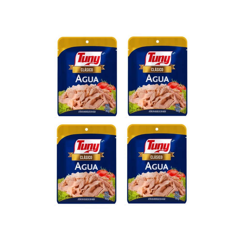 Atún en hojuelas en agua clásico Tuny (4 x 75 g / 2.64) - Miniatura 1
