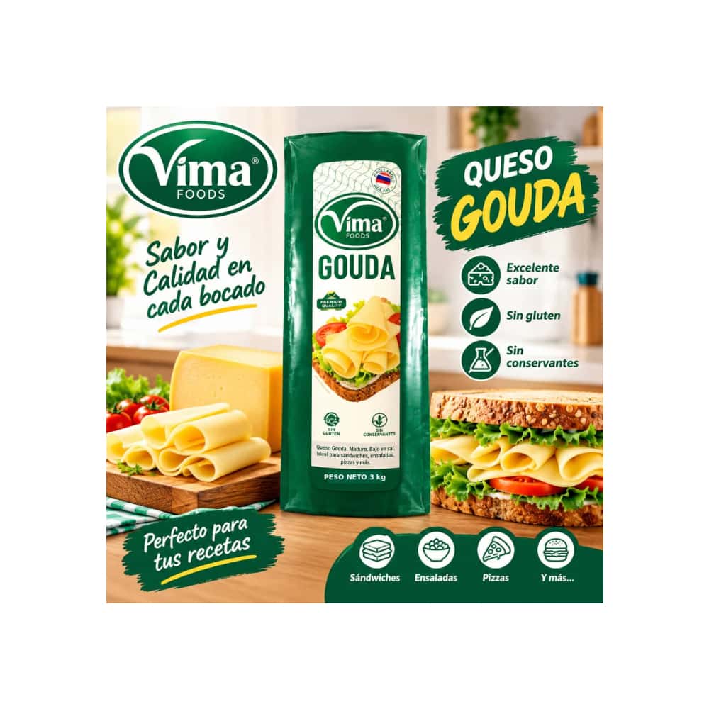 Queso Gouda Vima Foods (3 kg / 6.6 lb) - Miniatura 5