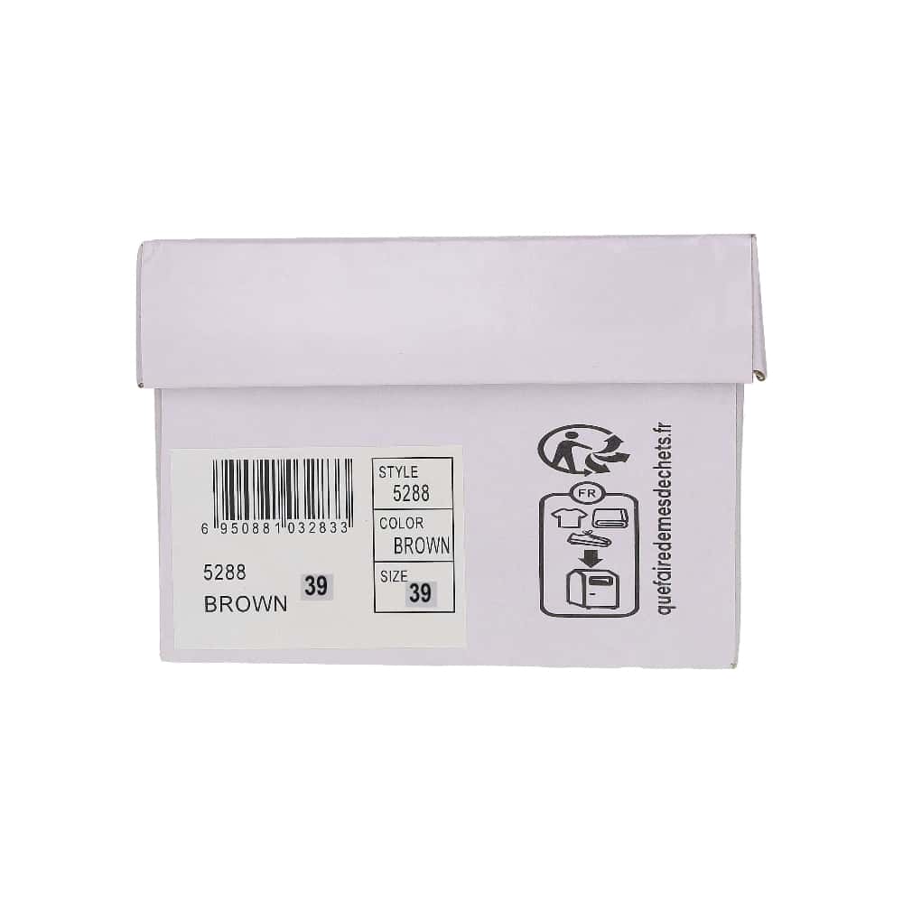 Sandalias planas marrones de correas cruzadas y nudo para mujer CM PARIS (Talla 39) - Miniatura 3