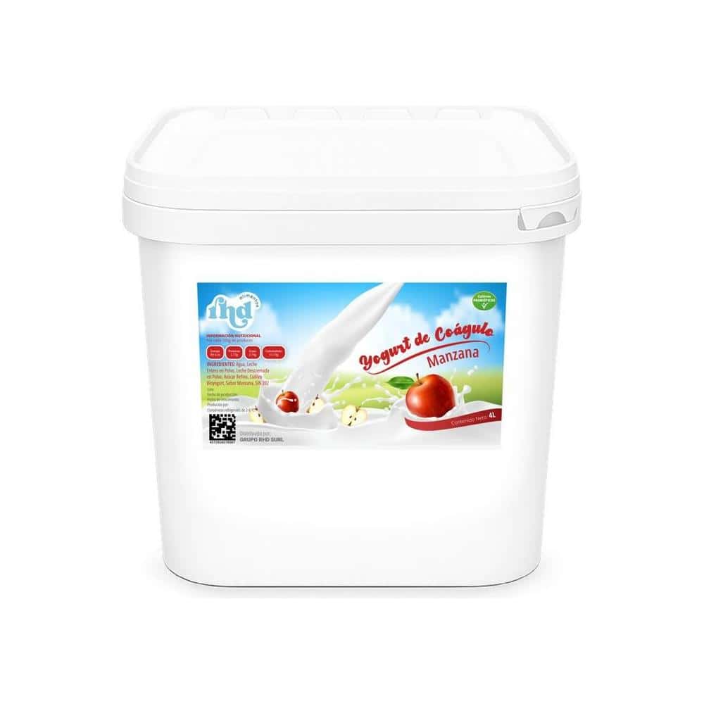 Yogurt probiótico de coágulo sabor manzana RHD (4 L) - Miniatura 1