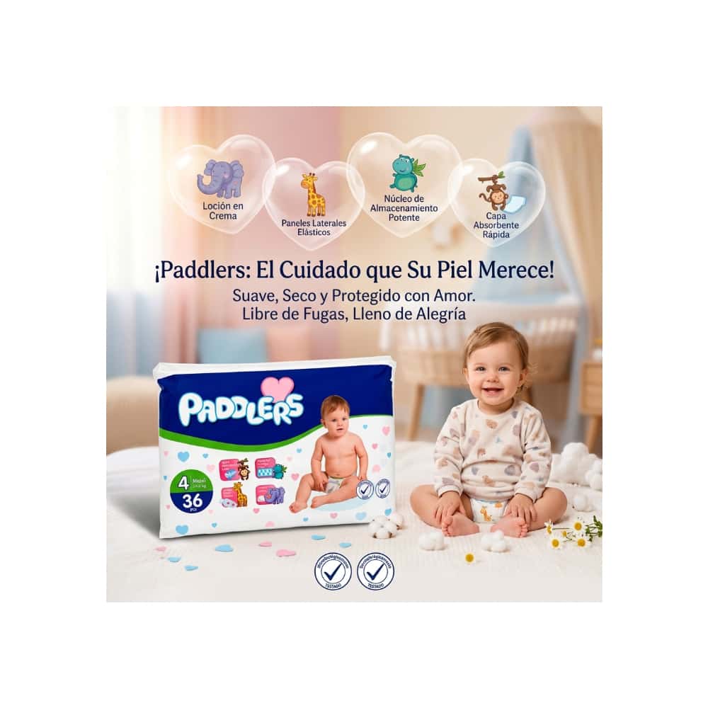 Pañales para bebé etapa 4 Paddlers (36 U) - Miniatura 5