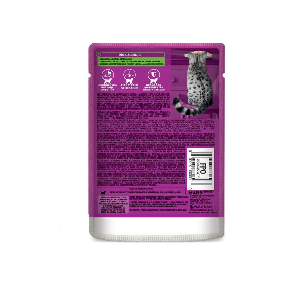 Comida para gatos adultos soufflé de atún y sardina Whiskas (85 g / 2.99 oz) - Miniatura 5