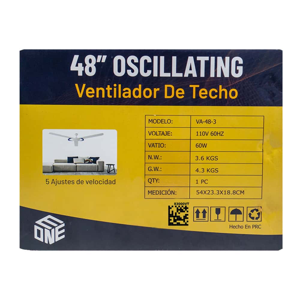 Ventilador de techo de 48" Eone VA-48-3 - Miniatura 6