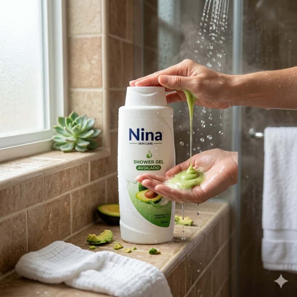 Gel para ducha aroma aguacate Nina (750 ml) - Miniatura 3