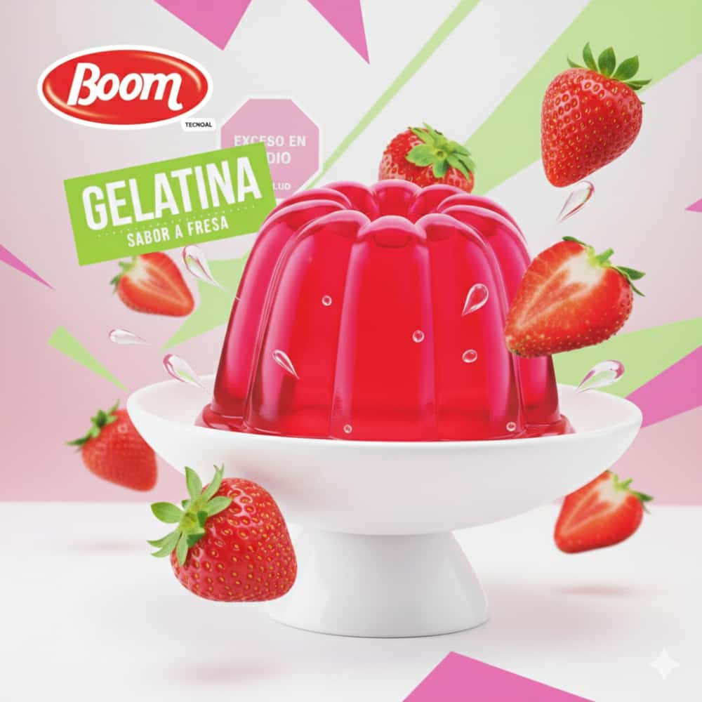 Gelatina sabor fresa Boom (6 x 40 g / 1.4 oz) - Miniatura 4