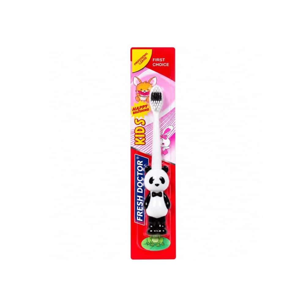Cepillo dental infantil con forma de oso panda Fresh Doctor (1 U) - Miniatura 1