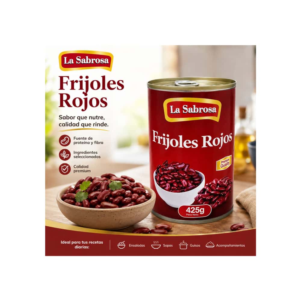 Frijoles rojos enlatados La Sabrosa (425 g / 14.99 oz) - Miniatura 5