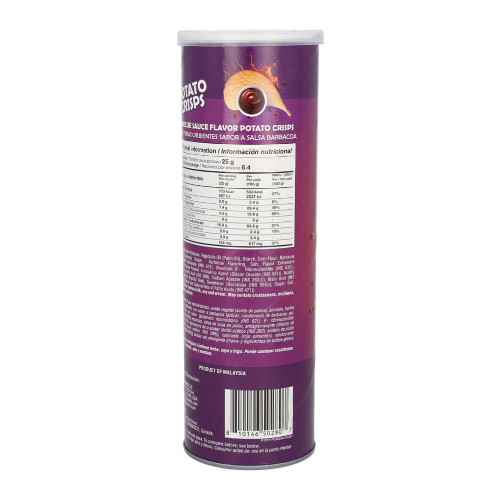 Papas fritas crujientes sabor a salsa barbacoa YEYA (14 x 160 g / 5.64 oz) - Miniatura 5