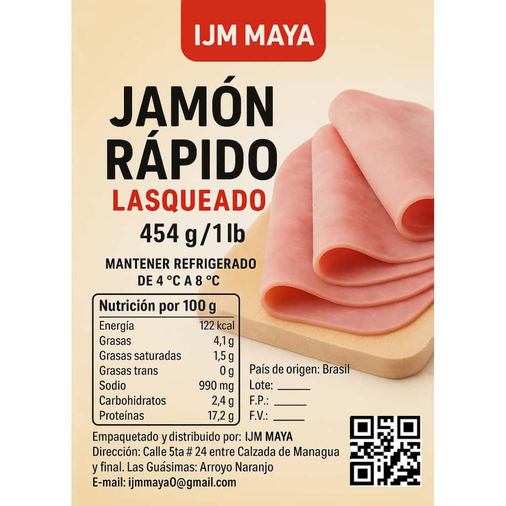 Jamón rápido lasqueado IJM Maya (454 g / 1 lb) - Miniatura 5