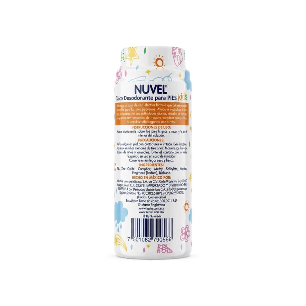 Talco para pies para bebé con aroma a chicle Nuvel (100 g / 3.5 oz) - Miniatura 2