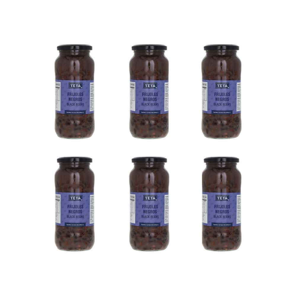 Frijoles negros en frasco de vidrio YEYA (6 x 540 g / 19 oz) - Miniatura 1
