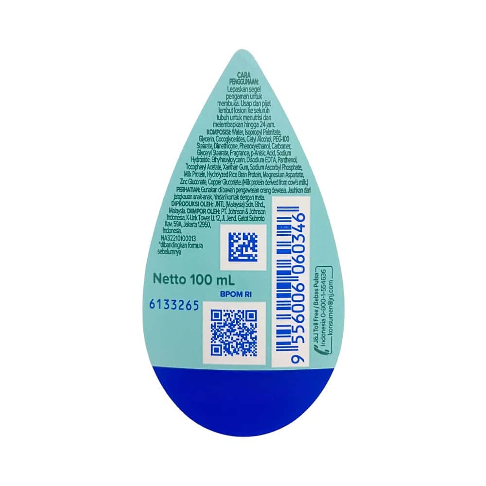 Loción de leche y arroz para bebé Johnson's (100 ml) - Miniatura 3