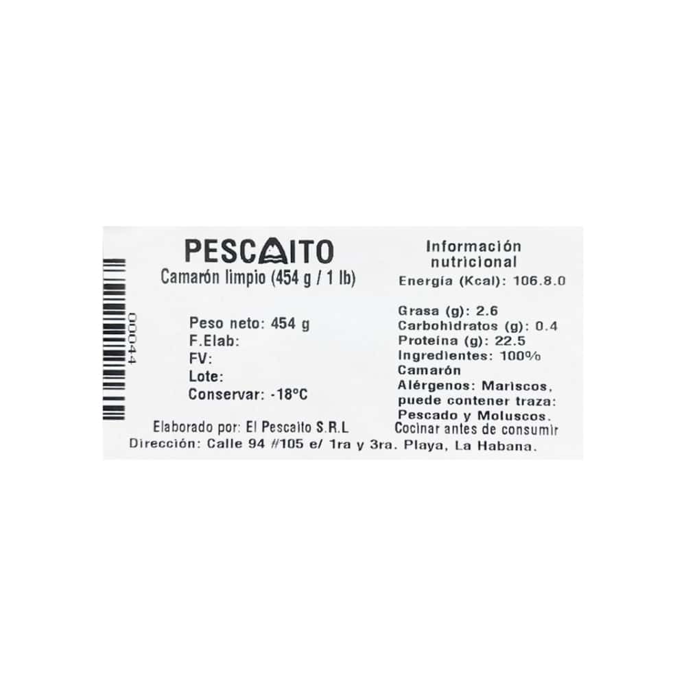 Camarón limpio Pescaito (454 g / 1 lb) - Miniatura 4