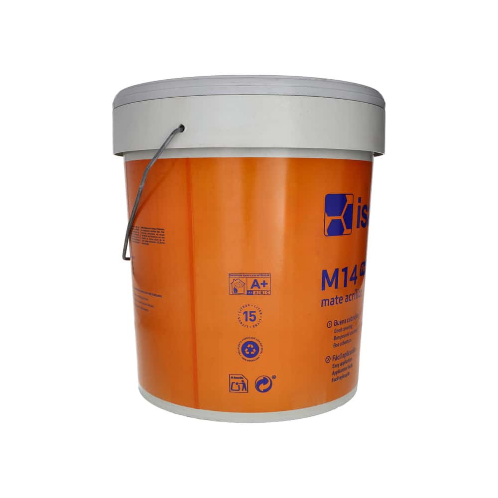 Pintura acrílica interior y exterior color blanco M14 Isaval (15 L) - Miniatura 4