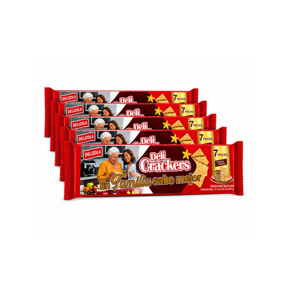 Galletas saladas tipo cracker Delizola (5 X 595 g / 1.3 lb) - Miniatura 1