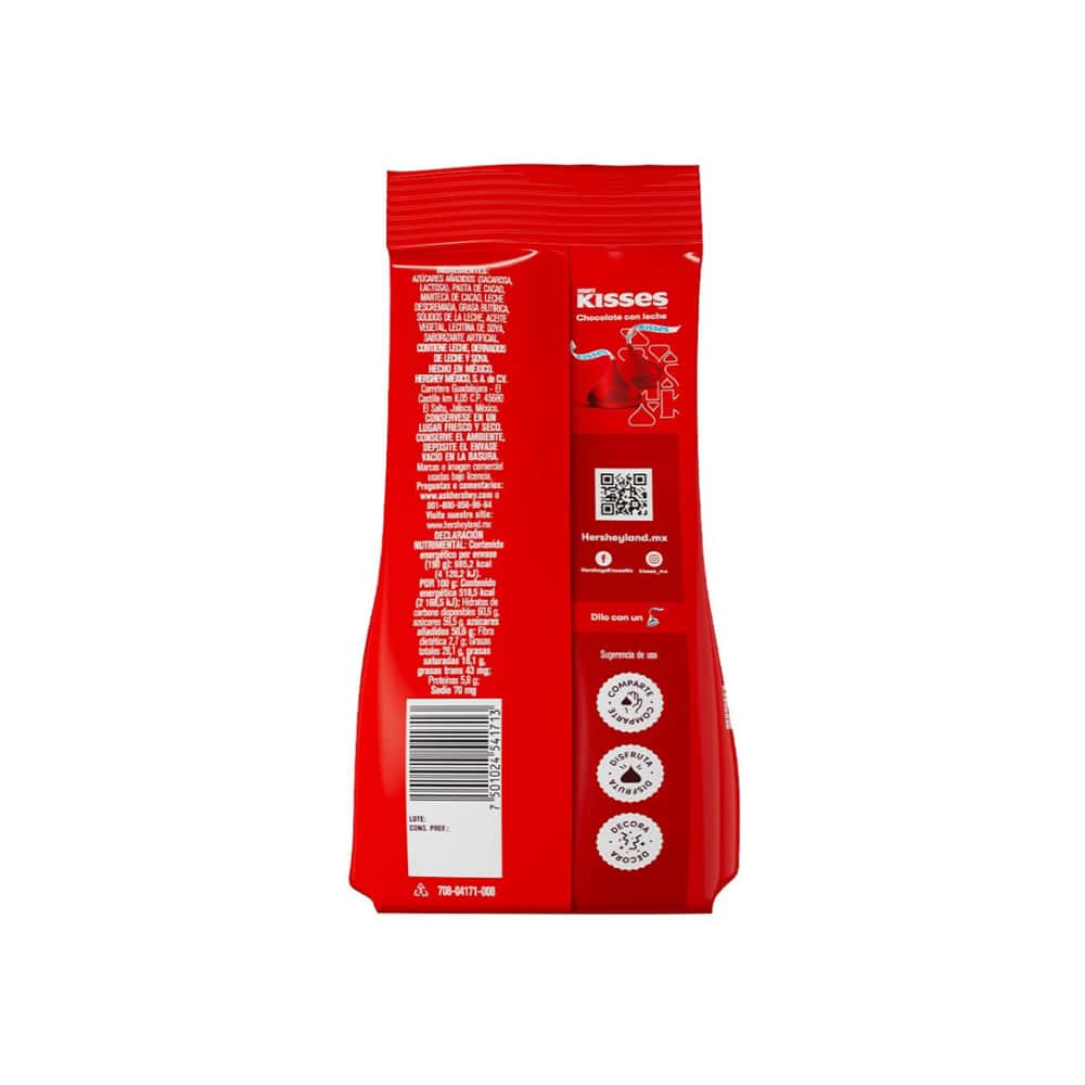 Chocolate con leche fiesta rojo Hershey's Kisses (190 g / 6.7 oz) - Miniatura 3