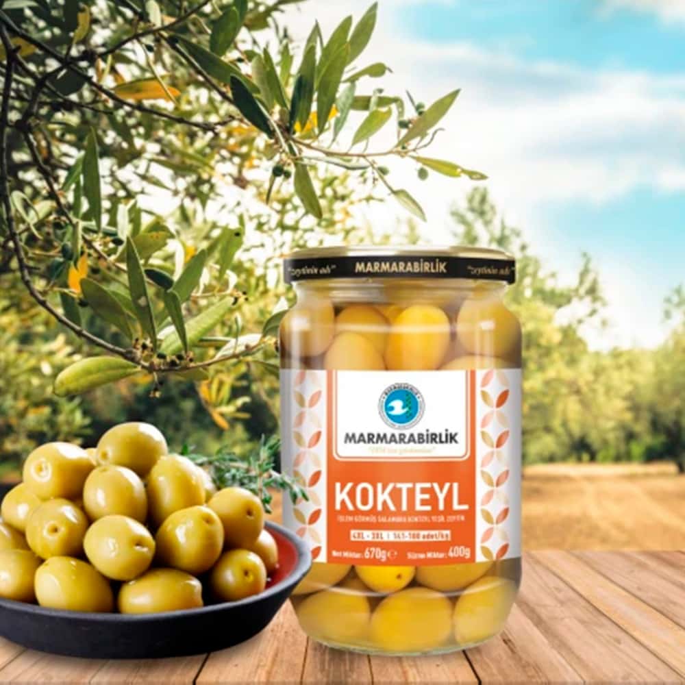 Aceitunas verdes enteras en salmuera Marmarabirlik (400 g / 14.1 oz) - Miniatura 4