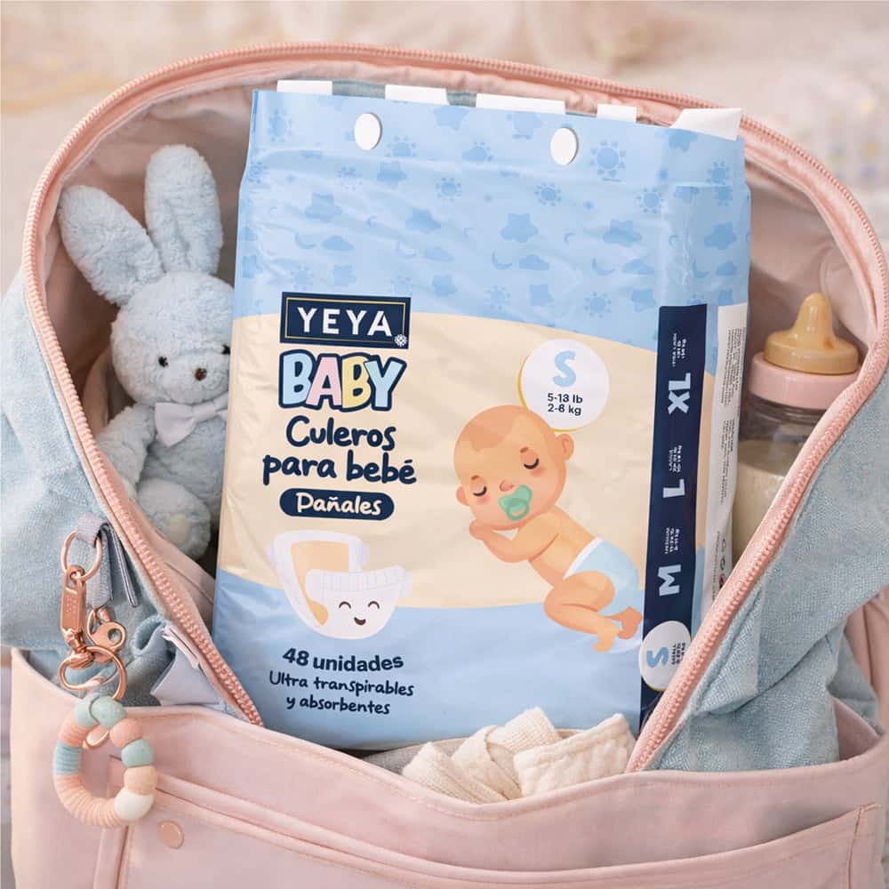 Pañales desechables para bebé talla S YEYA (3 x 48 U) - Miniatura 2
