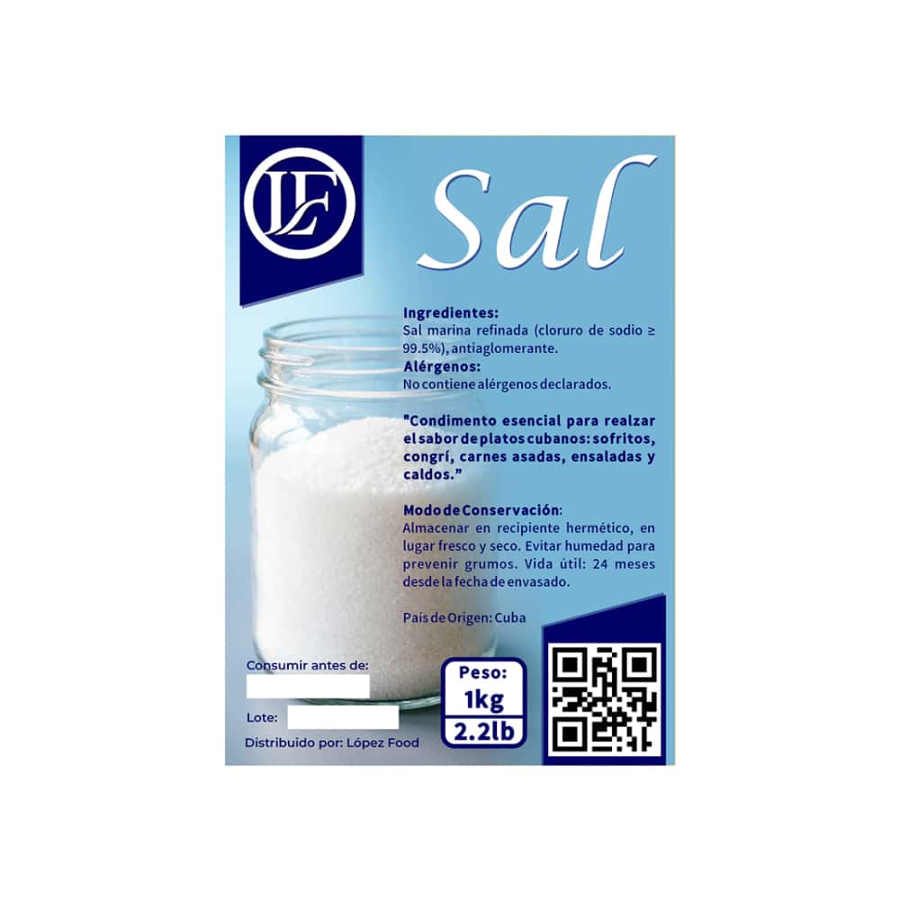 Sal marina refinada LF (1 kg / 2.2 lb) - Miniatura 2