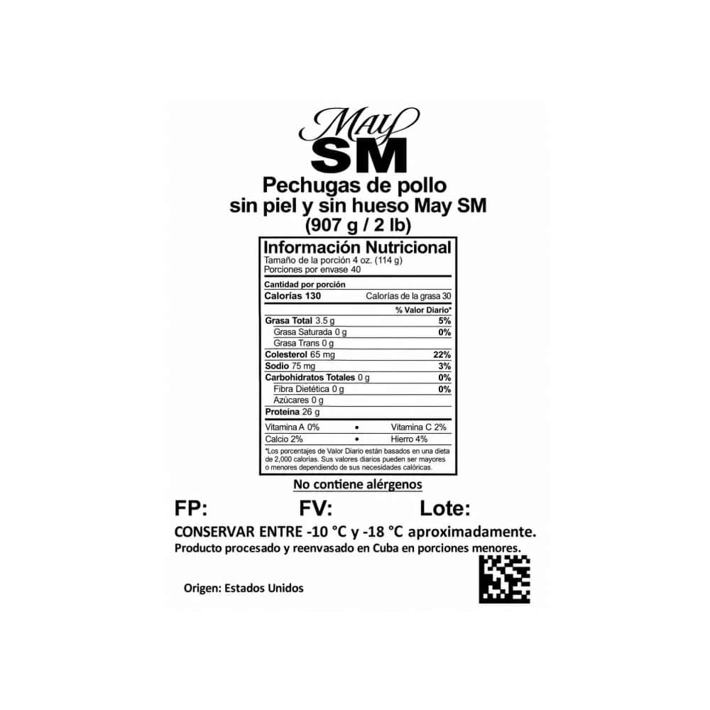 Pechugas de pollo sin piel y sin hueso May SM (907 g / 2 lb) - Miniatura 2