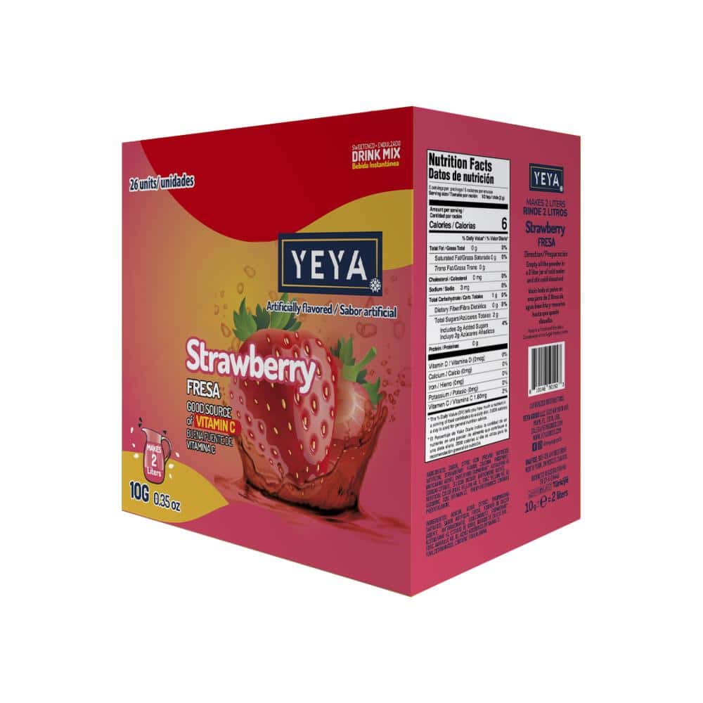 Refresco instantáneo sabor fresa YEYA (26 x 10g / 0.3 oz) - Miniatura 2