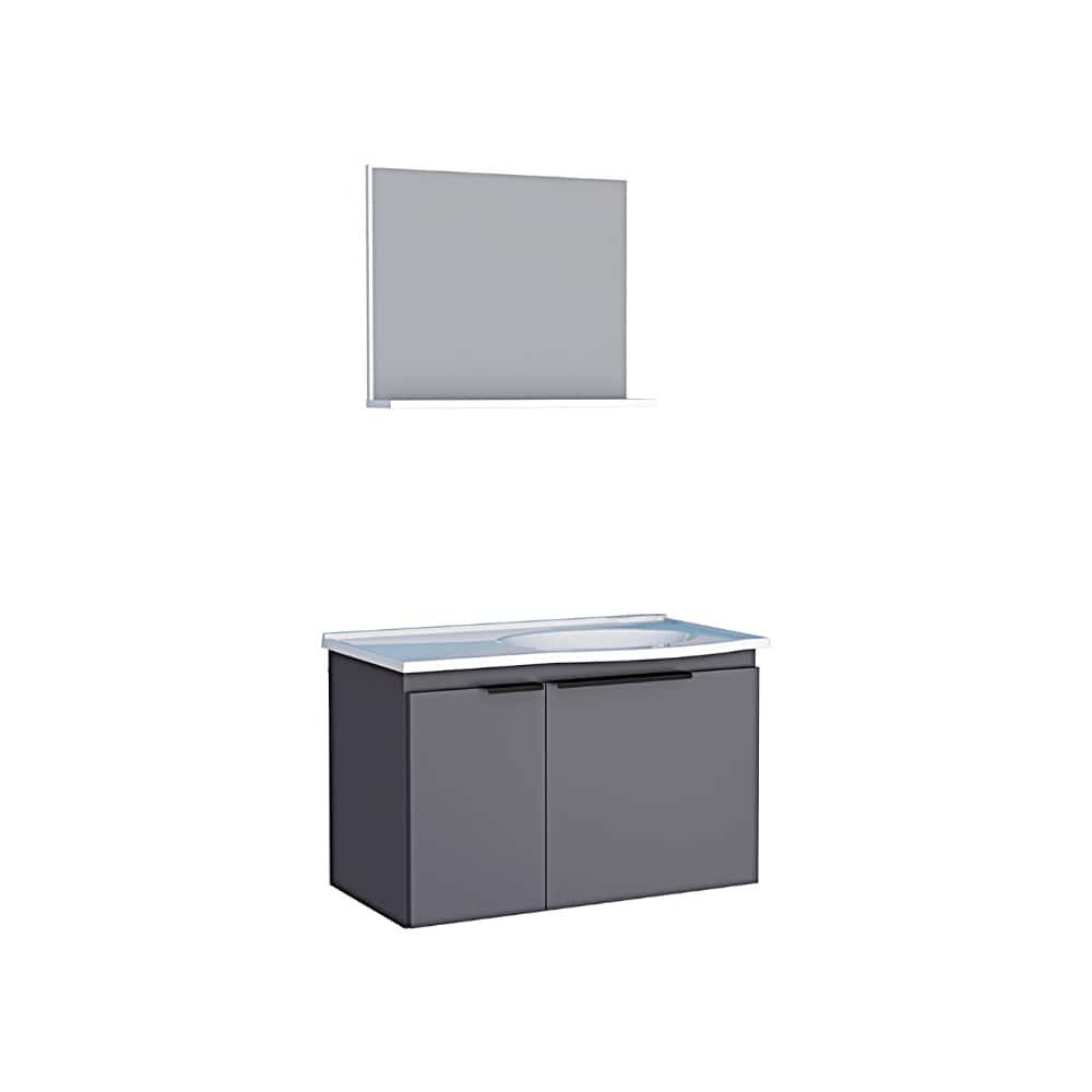 Mueble de baño gris en madera Cozimax Quartz - Miniatura 1