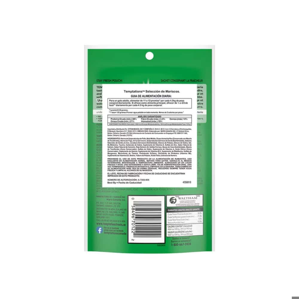 Golosinas para gatos con tentador sabor a mariscos Whiskas Temptations (85 g / 3 oz) - Miniatura 2