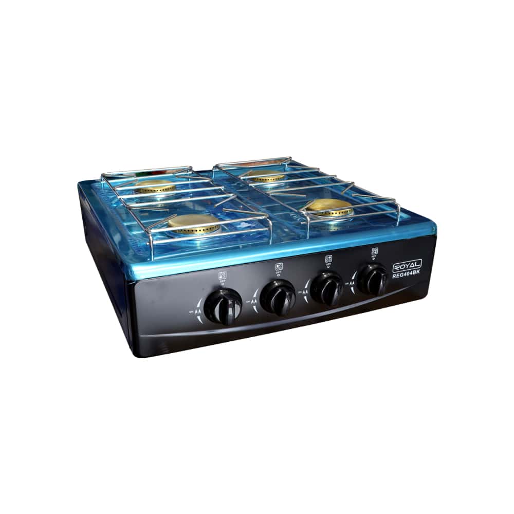 Estufa de mesa a gas con 4 quemadores color negro Royal REG404BK - Miniatura 1