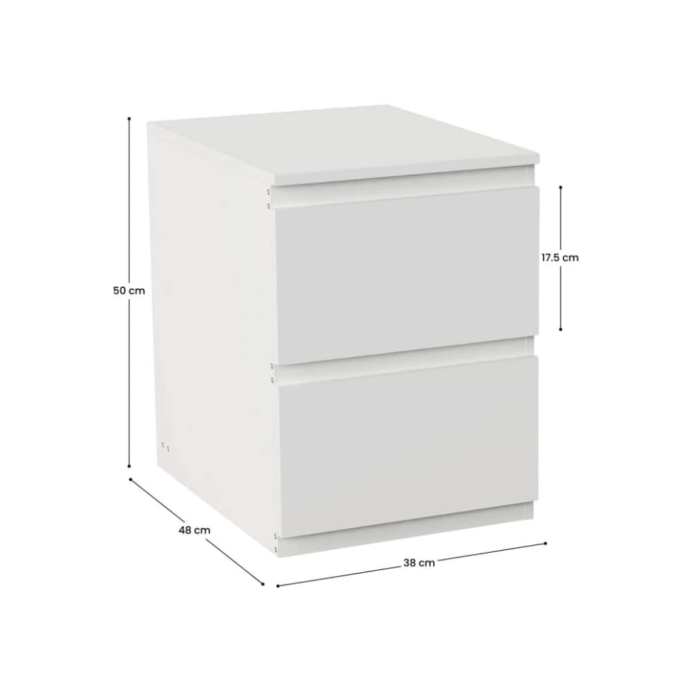 Mesita de 2 cajones color blanco 7H Seven House - Miniatura 4