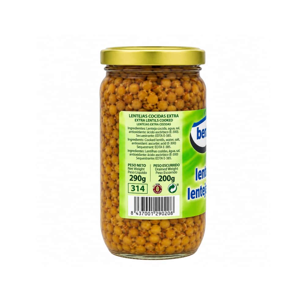 Lentejas cocidas Benimar (290 g / 10.2 oz) - Miniatura 3