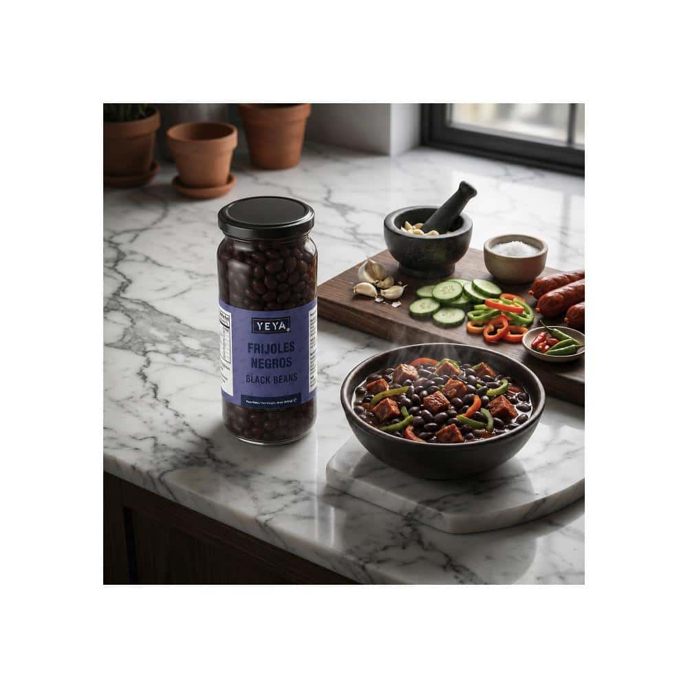 Frijoles negros en frasco de vidrio YEYA (540 g / 19 oz) - Miniatura 7