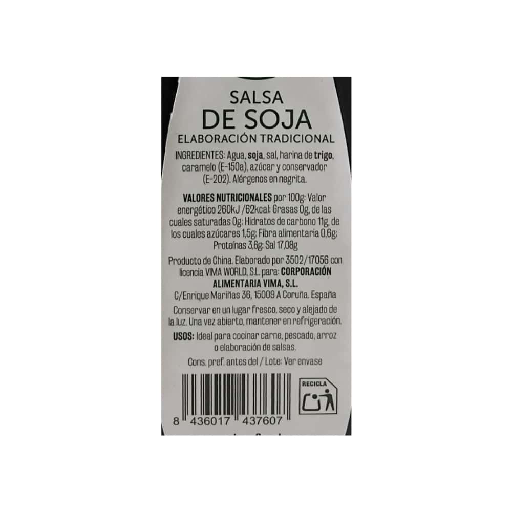 Salsa de soja Vima Foods (150 ml) - Miniatura 3