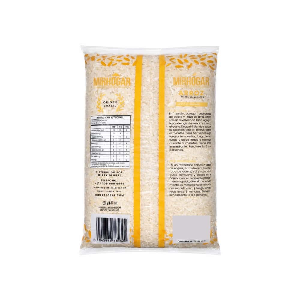 Arroz blanco grano largo MirHogar (1 kg / 2.2 lb) - Miniatura 2