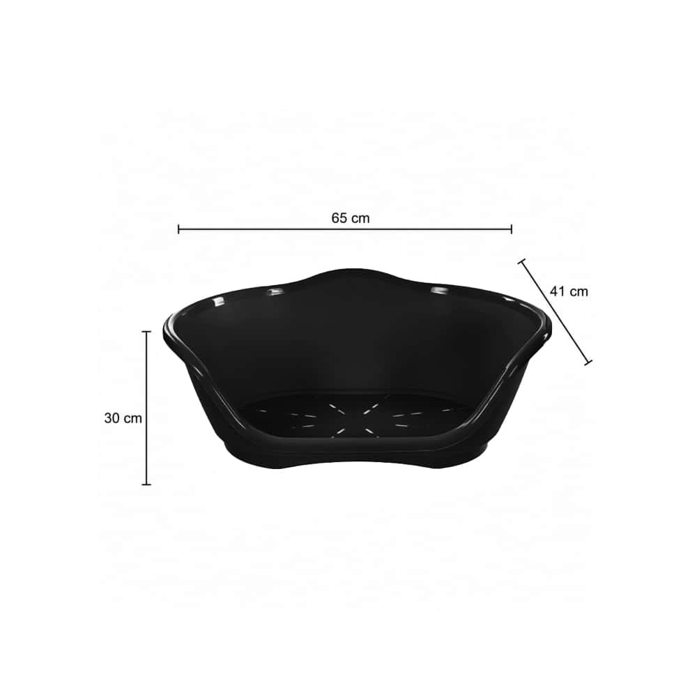 Cuna de plástico negra para mascotas de 65 cm x 41 cm Casa y Menaje - Miniatura 2