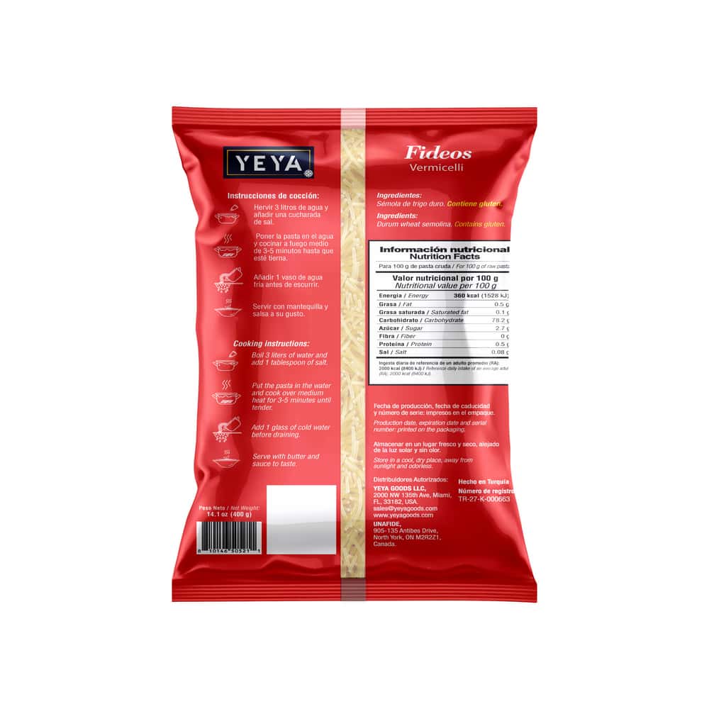 Fideos YEYA (9 x 400 g / 14.11 oz) - Miniatura 2