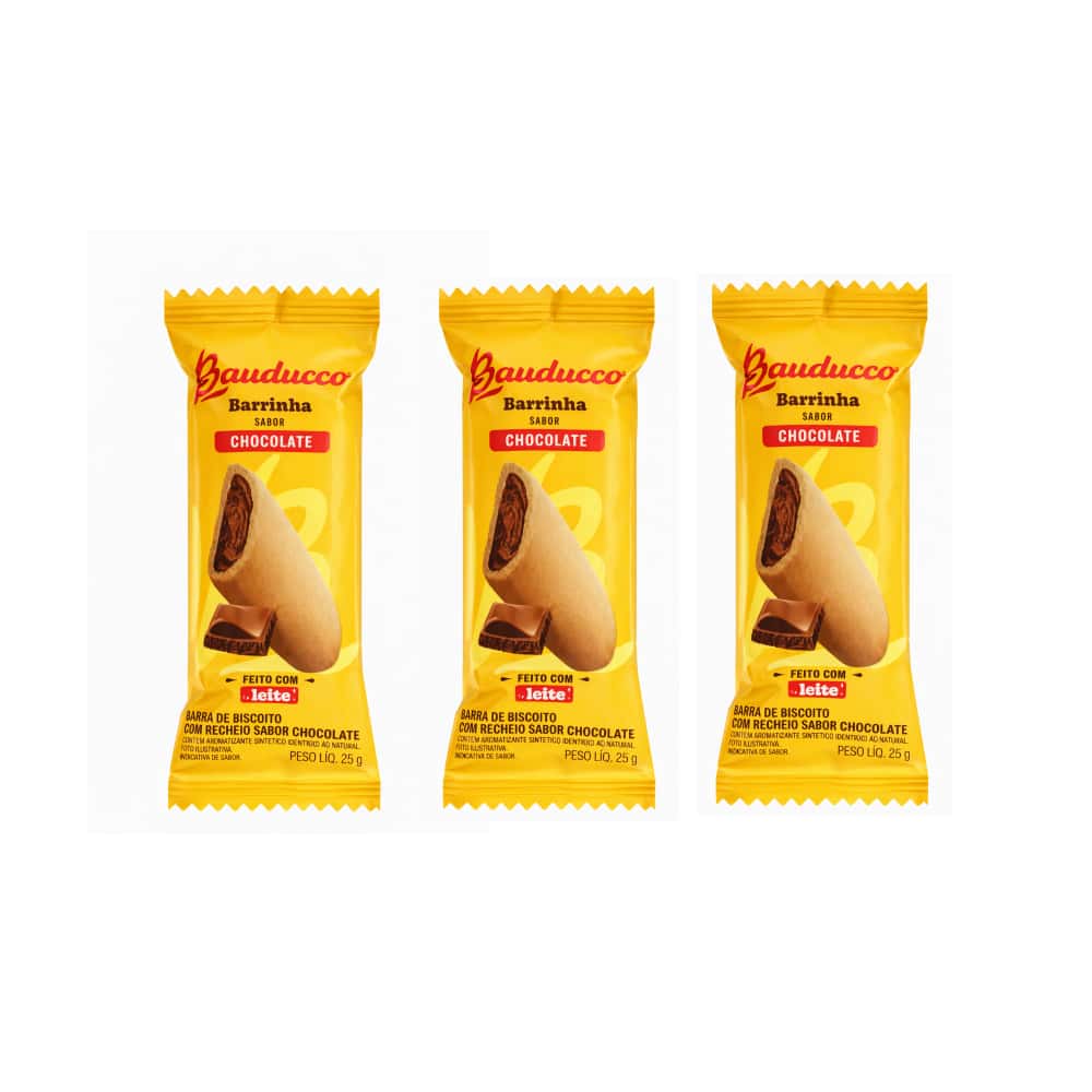 Bizcocho con relleno sabor a chocolate Bauducco (3 x 25 g) - Miniatura 1