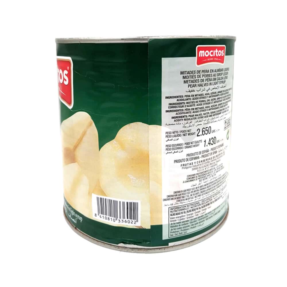 Mitades de pera en almíbar Mocitos (2.65 kg / 5.84 lb) - Miniatura 2