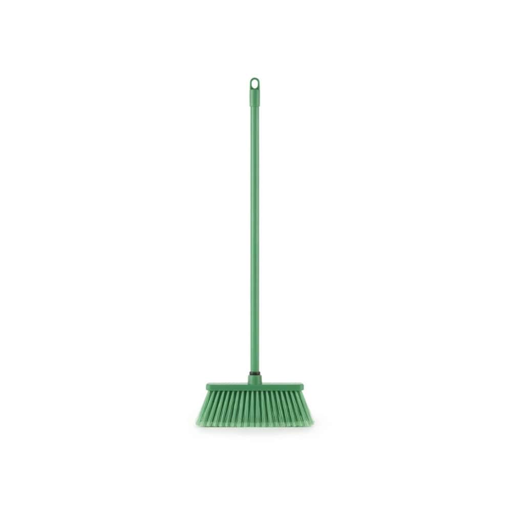 Escoba de limpieza multiusos con mango de madera y cepillo verde Torbex - Miniatura 1
