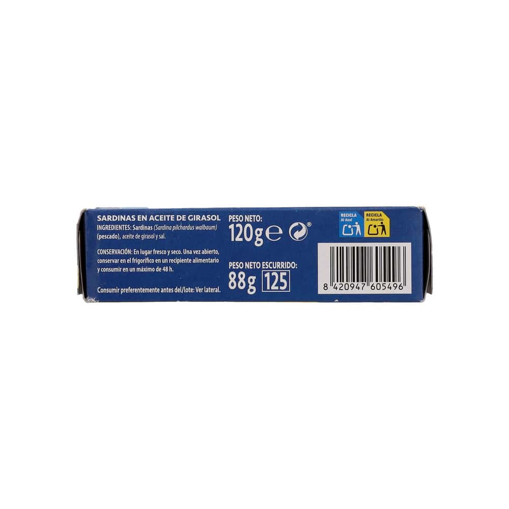 Sardinas en aceite de girasol Ayala (120 g / 4.23 oz) - Miniatura 3
