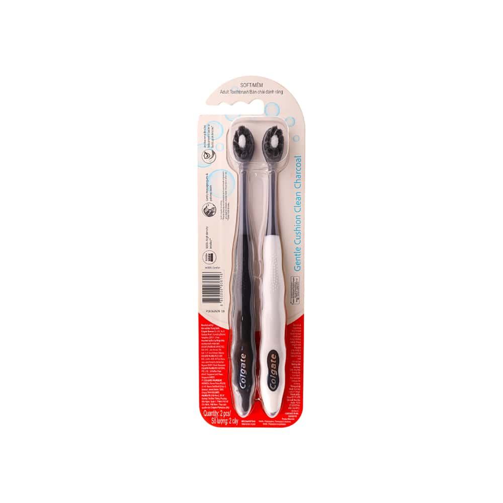 Cepillo de dientes con cerdas suaves Cushion Clean Colgate (2 U) - Miniatura 3