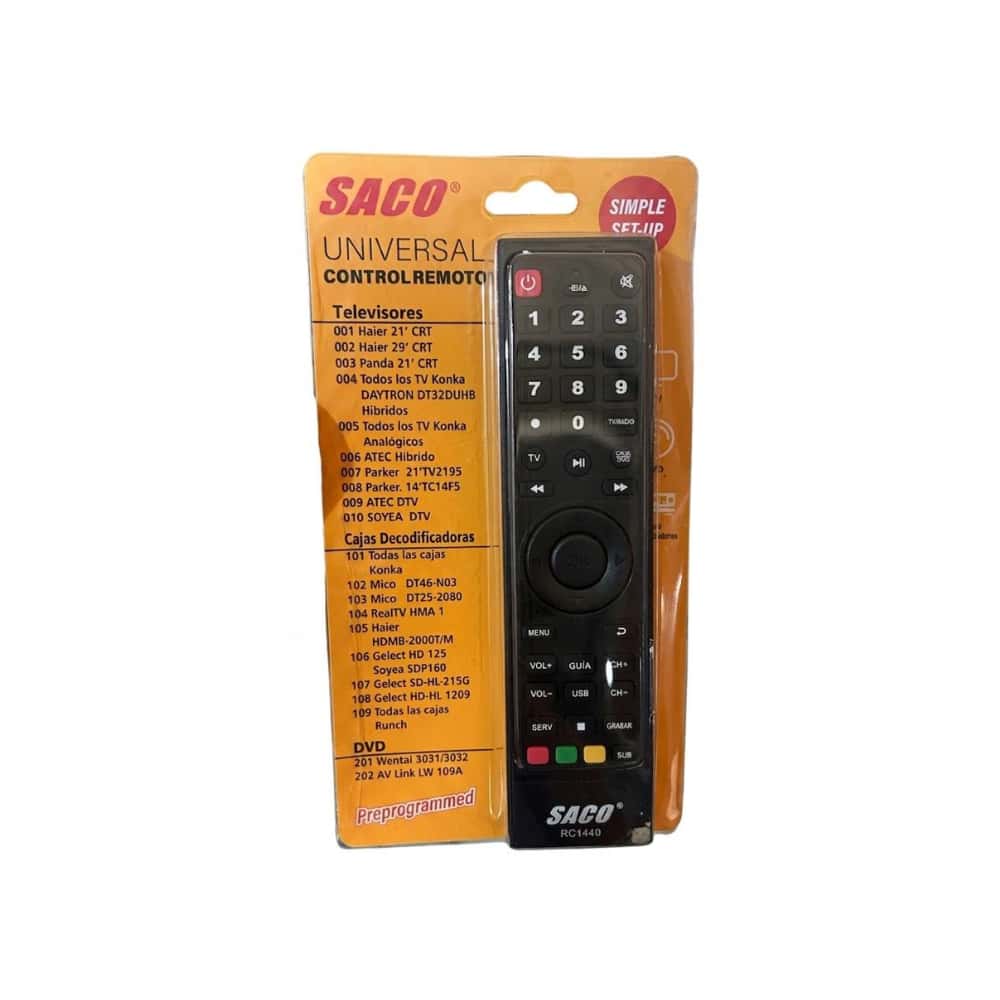 Control remoto universal simple Saco 04-FR-34036 (1 U) - Miniatura 2