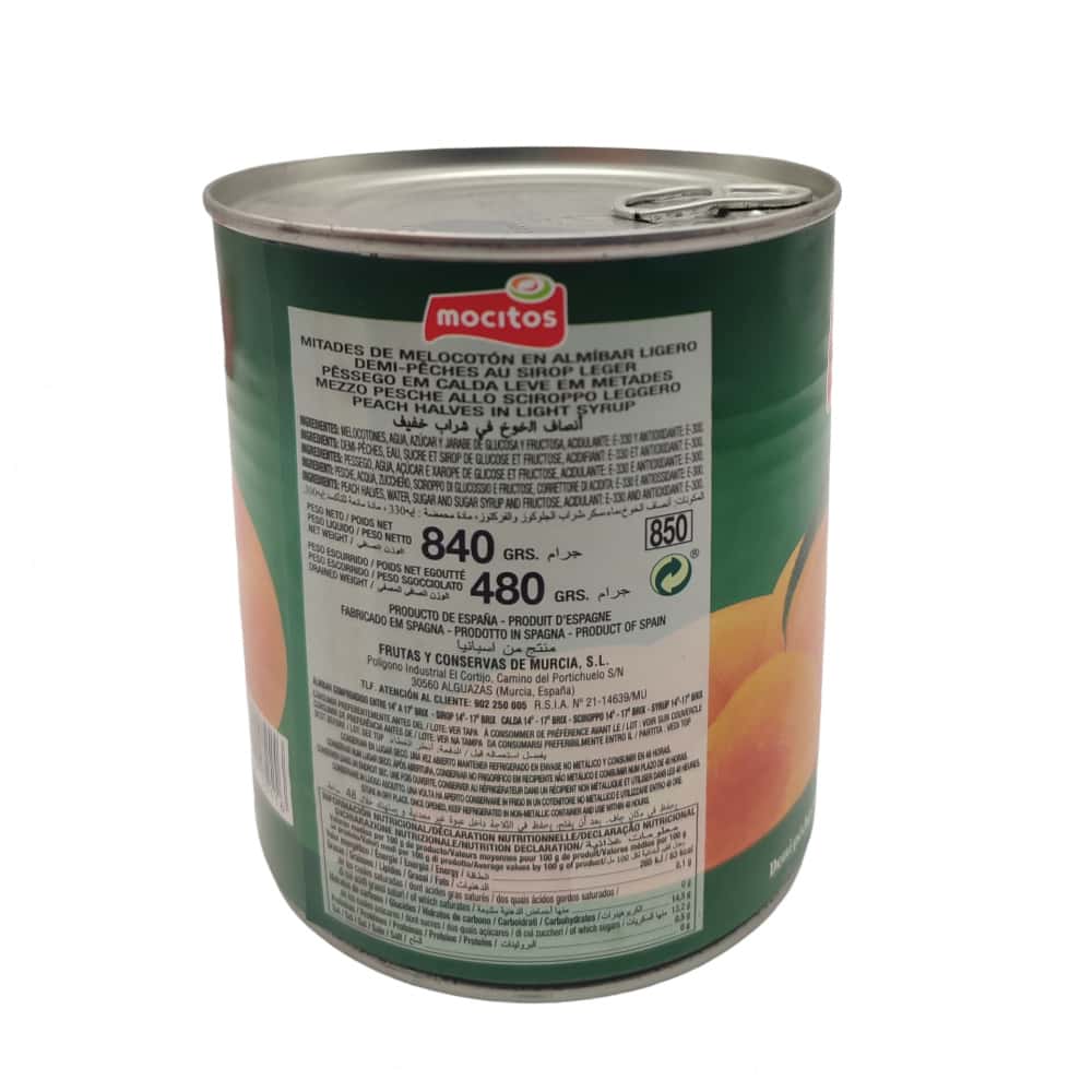 Mitades de melocotón en almíbar Mocitos (840 g / 1.85 lb) - Miniatura 6