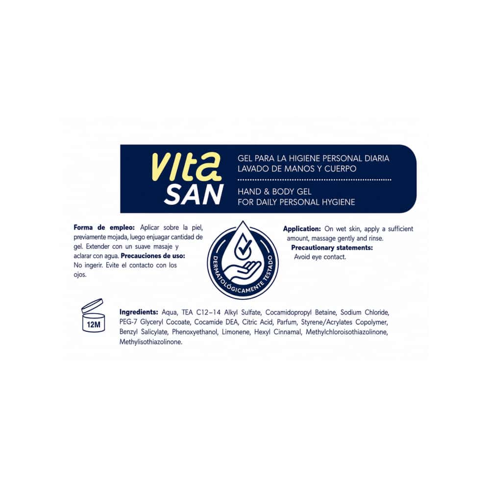 Gel para manos y cuerpo Vitasan Suchel Proquimia (2 kg / 4.4 lb) - Miniatura 3