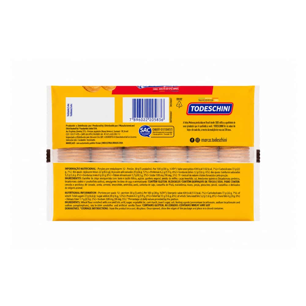 Galletas de maicena Todeschini (20 x 360 g / 12.7 oz) - Miniatura 2